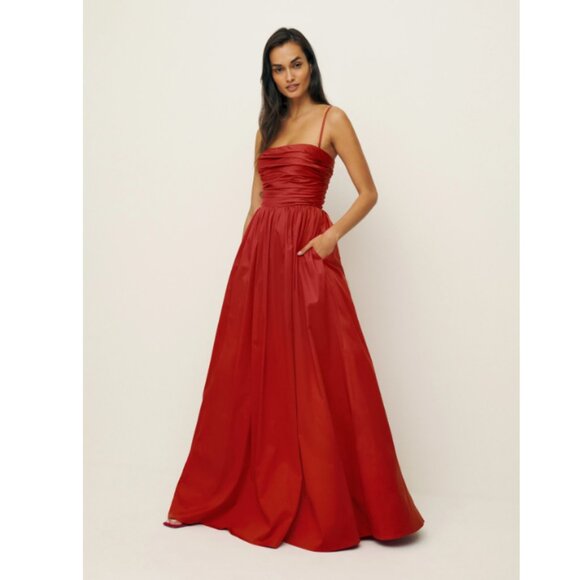 Reformation Kastoria Dress - Cherry - Picture 5 of 16